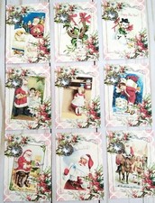 9 Vintage Style Christmas Handmade Pocket Letter Cards Scrapbooks Crafts