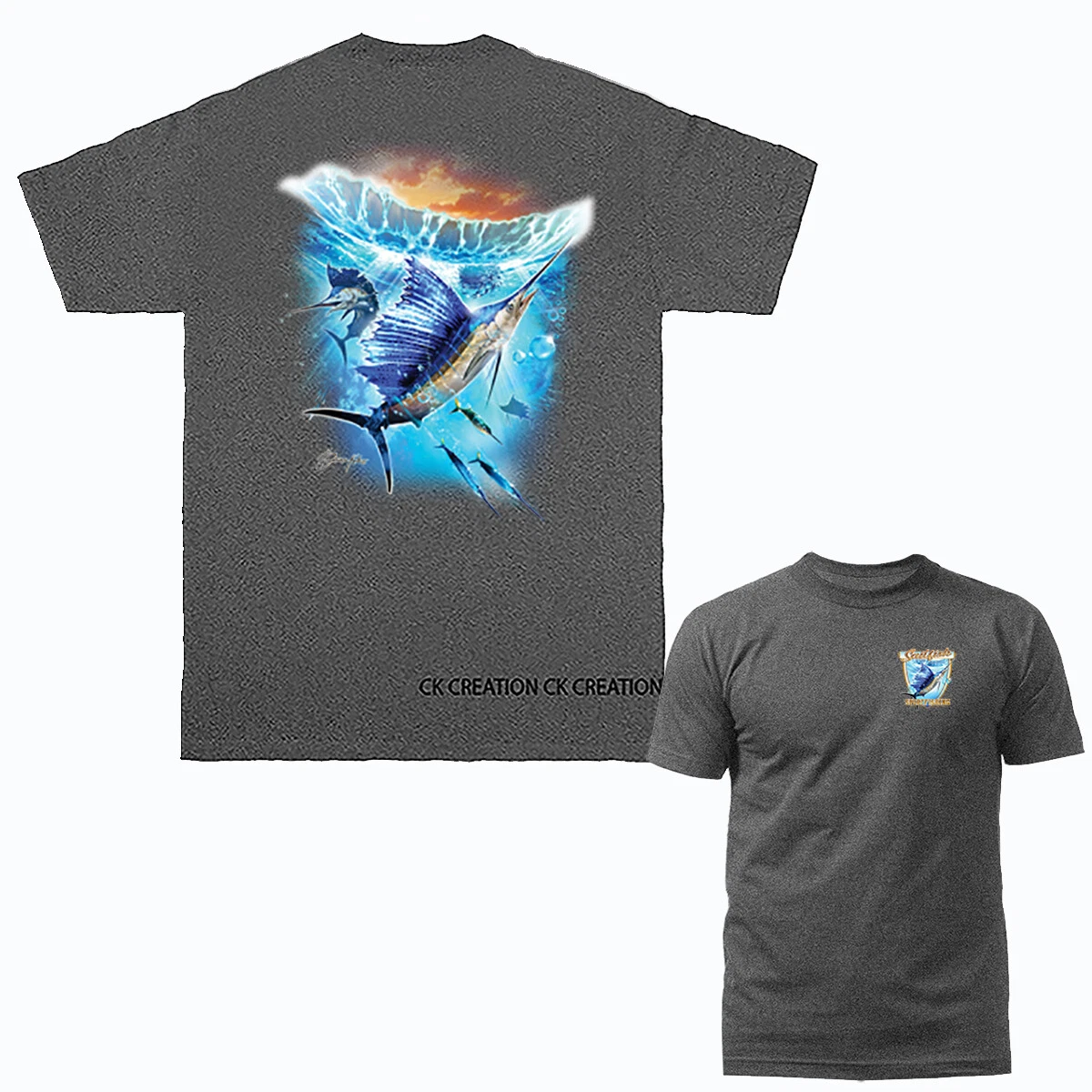 SAILFISH SLASH Fishing Outdoor Sports Graphic T shirt Tee eBay