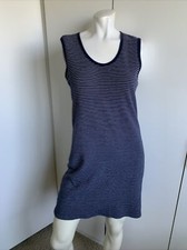 J.Crew XXS blue striped sleeveless scoop neck short shift dress 2XS