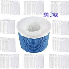 50 Piezas Calcetines Skimmer Piscina Filtro Ahorradores de Repuesto para Cesta Piscina