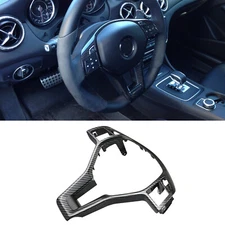 Carbon Fiber Style Steering Wheel Cover Trim For Benz C-Class E-CLASS W204 W212