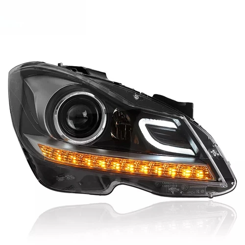 For 2011-14 Mercedes Benz C-Class W204 Pair LED Front Headlight Full Assembly - Picture 2 of 6