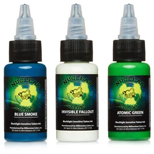 MOMs Millennium Nuclear UV Blacklight Tattoo Ink - 3 Color Set C