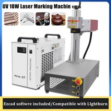 355nm CRS 10W UV Laser Marking Engraver Machine For Wood Glass Metal Acrylic US