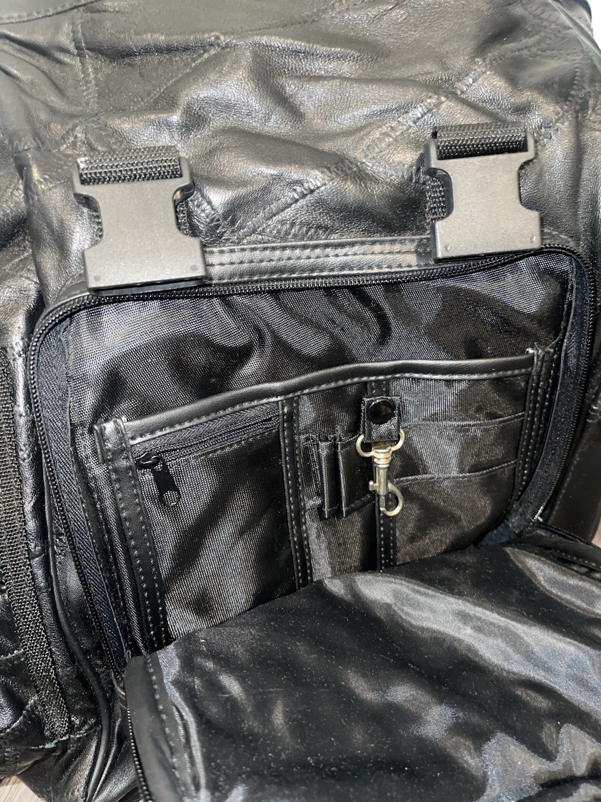 Genuine Leather PatchWork Backpack - image 7