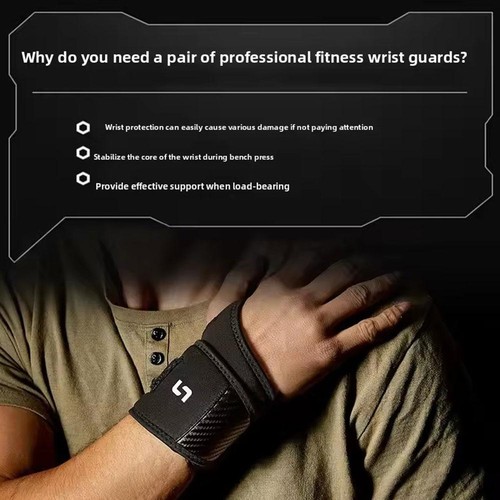 Fitness Wrist Wrap Strap for Mens Lying Press and Push up Assistive Belt - Picture 5 of 12