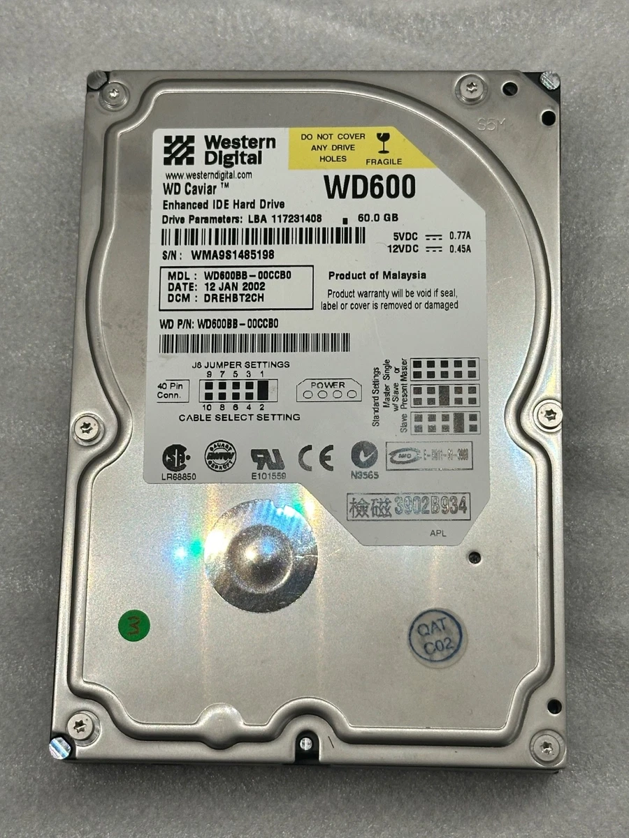 Western Digital PATA/IDE/EIDE 60 GB Internal Hard Disk Drives for