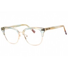 Missoni Women's Eyeglasses Horn Aqua Metal/Plastic Cat Eye Frame MIS 0012 0JUR