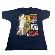 Caitlin Clark 2024 WNBA Women Of The Year Indiana Fever T-Shirt Navy • Large