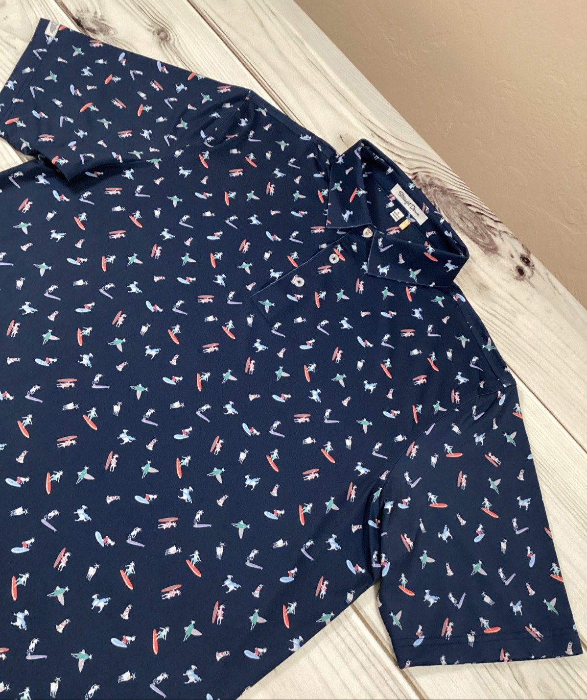 Straight Down Billy The Kid Performance Golf Polo… - image 1