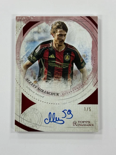 Alexey Miranchuk 1/5 Red Auto 2025 Topps Renaissance Chrome MLS