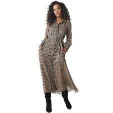 MISA Los Angeles Ines Dress Lattice Tile Color Maxi Dress Size XS