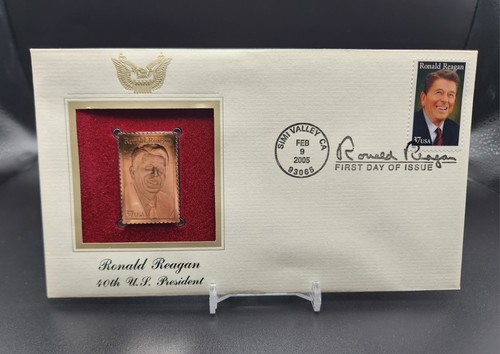Ronald Reagan - Presidents - 2005 22kt Golden Replica Stamps - Gold Replicas - Picture 2 of 3