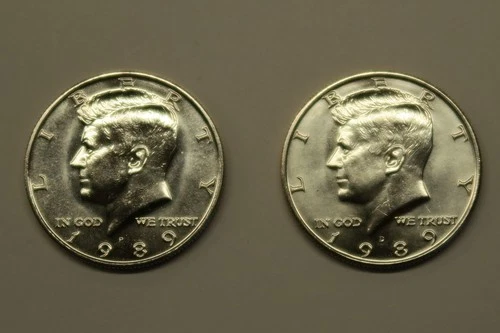 1989 P & D Uncirculated Kennedy Half Dollars, Free Shipping