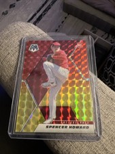 2021 Panini Mosaic Choice Fusion Red and Yellow #207 Spencer Howard ROOKIE /64 