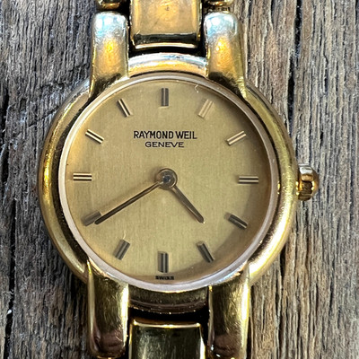 Raymond Weil Geneve 3740-1 18K Gold Plated Watch Swiss Quartz w