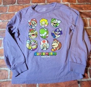 Gap Kids Girls Purple Super Mario Shirt Sz 6/7 6 7
