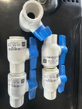 5pc 1/2Inch PVC Slip Ball Valve s40  Blue Handle proline 107 634 np
