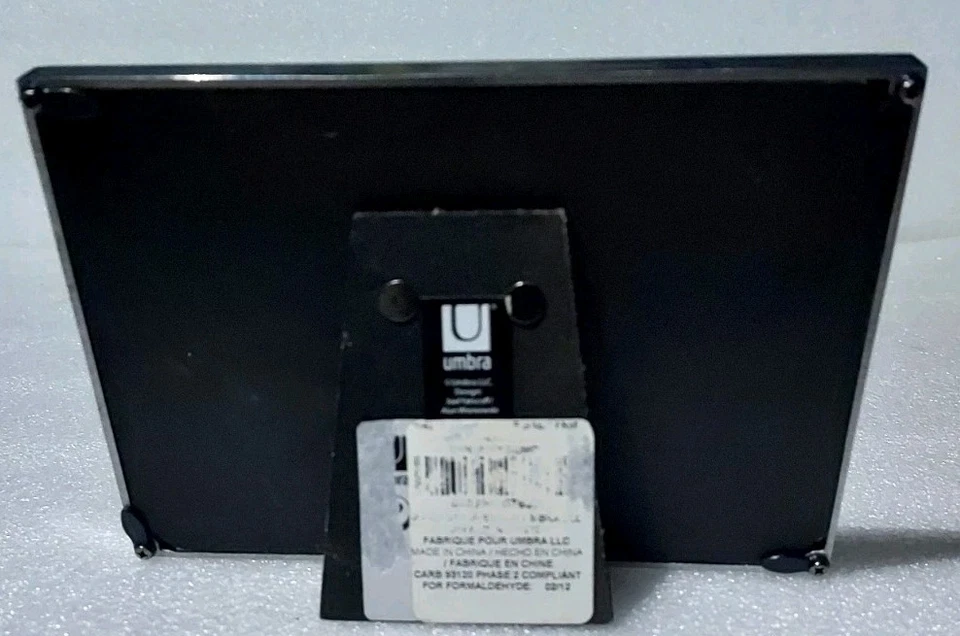 Umbra 3.5" x 5.5" Cromo Memoria Marco de Fotos Cochecito de Bebé Pared Escritorio Foto 3 de 4