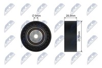 Spannrolle Keilrippenriemen NTY RNK-BM-061 FüR BMW 5Er E39 7Er E38 Touring 8Er