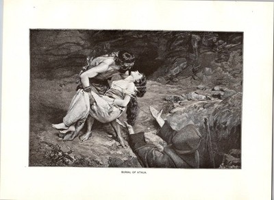 The Burial Of Atala F Auguste Chateaubriand's Atala 1902 Book Plate Print TK30
