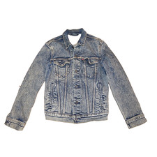 Vintage 80's Levis ACID Wash DENIM Trucker Blue Jean Jacket Size S Small Youth