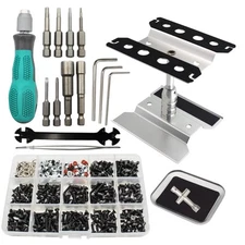RC Car Repair Work Stand Repair Tool Set 360 Degree Rotation and 523 PCS RC S...
