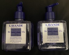 NEW Lot Of 2 L'OCCITANE Lavender Cleansing Hand Wash Gel 300ML Ea. DISCONTINUED