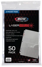 BCW LaserWeld 2-Pocket Photo Pages 50 Ct – Holds 5x7 Photos
