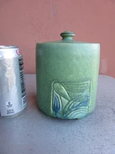 Rookwood Tooled Matte Green 5" Abstract Panels 1913 Wm Hentschel