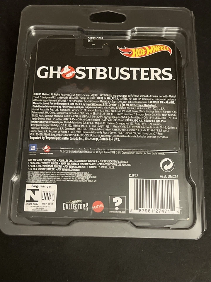 Hot Wheels 2016 - Ghostbusters Ecto-1 Wwsrr (White) A Case - ERROR missing decos - Image 2 of 4