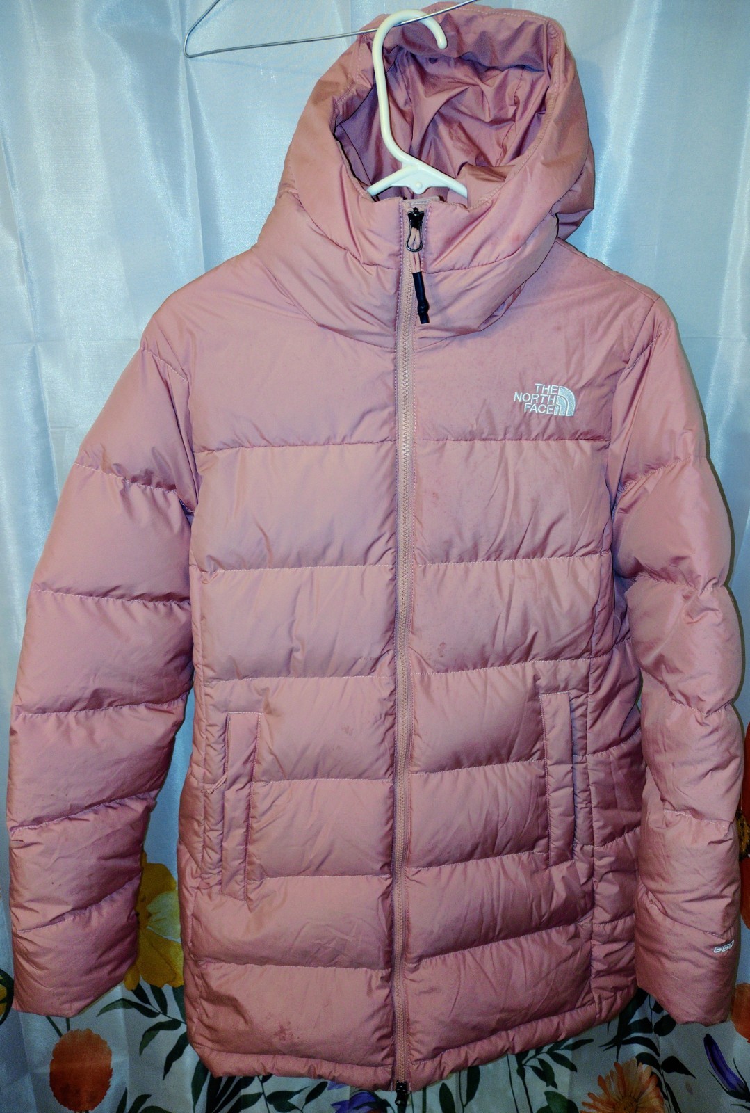 Gotham 550 Fill Power Down Hooded Parka Women's Size Large Rose Gold/Light Pink
