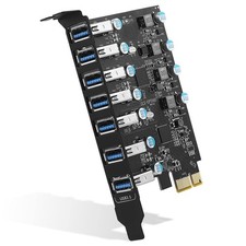 PCI-E to USB 3.0 7-Port 7X USB-A Expansion Card,PCI Express USB Add in Card,...