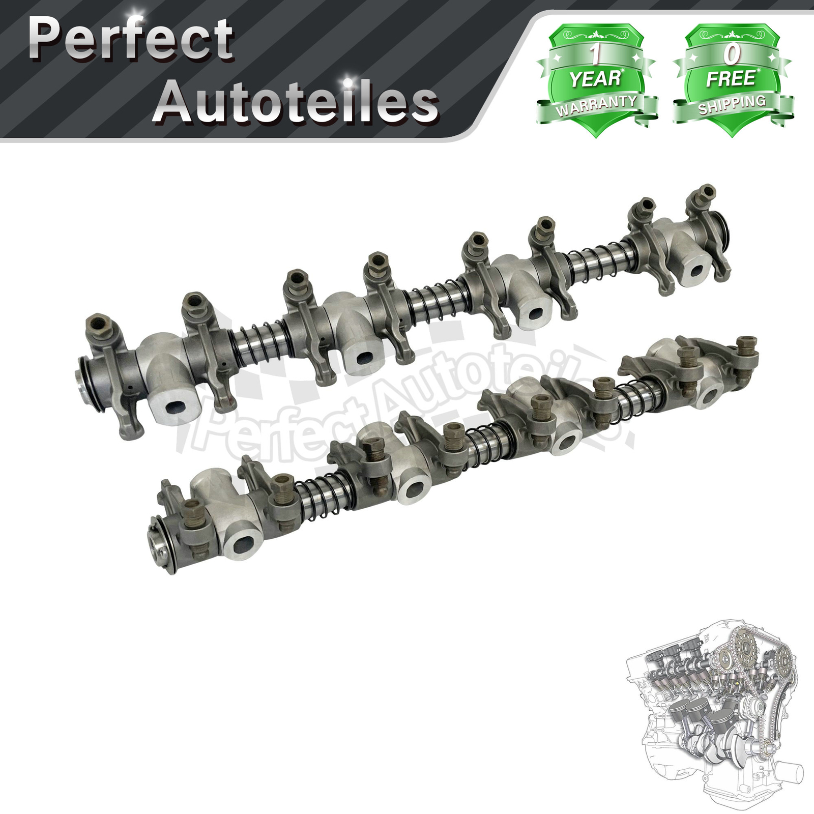 With Ford FE 352 360 390 410 427 428 Rocker Arm Shaft Assembly