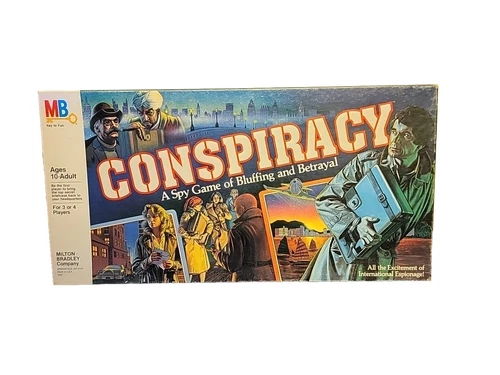 Vintage 1980's Conspiracy Board Game 1982 Milton Bradley Complete Minty