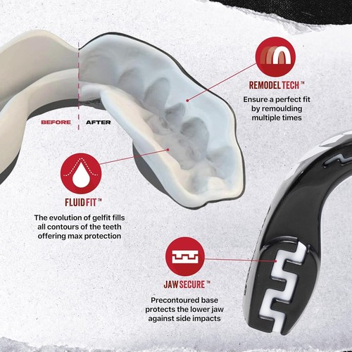 Protector Bucal Premium Doble Capa SafeJawz EXTRO con Spray Desinfectante y Estuche - Imagen 4 de 29