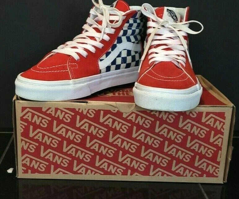 Sneakers vintage Vans Off The Wall bandiera rossa a scacchi uomo 6 o donna 7 5