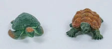 SAFARI LTD LOT 2 GREEN SEA TURTLE & SAWBACK TURTLE WILDLIFE FIGURE ANIMAL TOY 