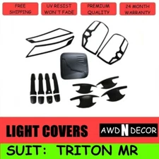 DOOR HANDLE COVER+GUARD BOWL+ FUEL TANK COVER FOR MITSUBISHI TRITON MR 2019-ON