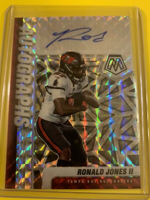 🔥🔥2021 Mosaic RONALD JONES II AUTO AUTOGRAPH Silver Mosaic Prizm ...