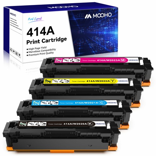 4 PACK Toner for HP 414A W2020A Color Laserjet Pro MFP M479fdw M454dw