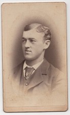 Antique CDV Circa 1870s E.m. Canfield Handsome Man In Suit Milwaukee
