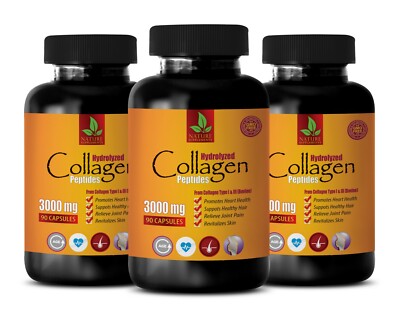 skin relief and support boost - COLLAGEN PEPTIDES - bone health food 3 BOTTLE