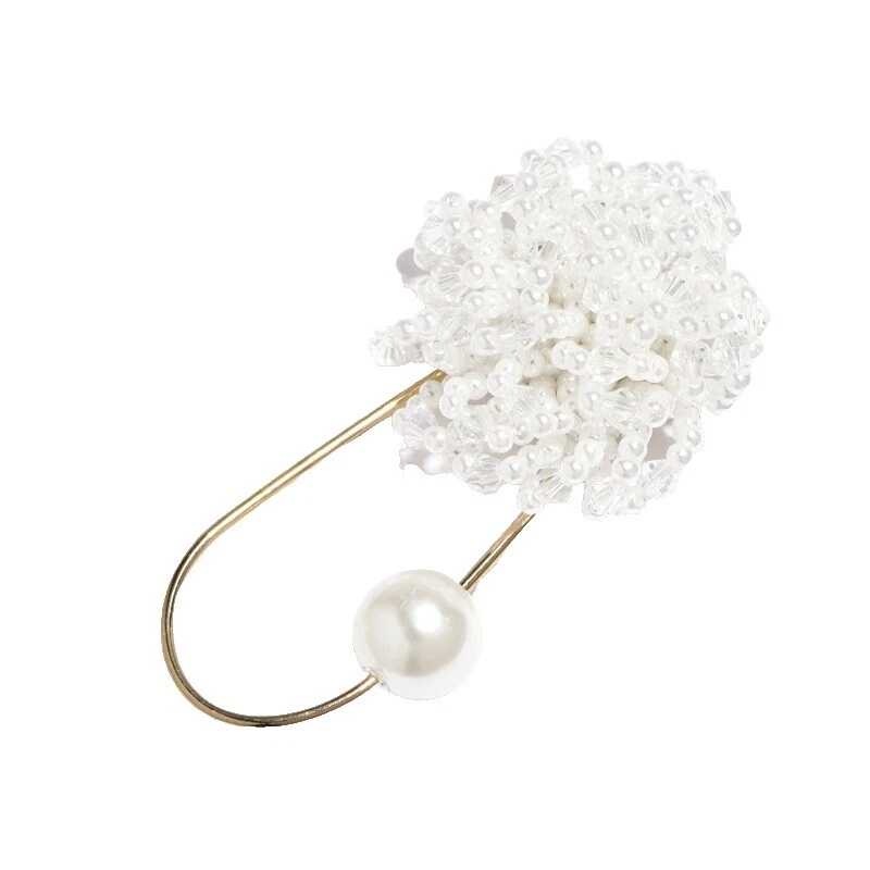 Броши и булавки модные покрытые белым золотом цветы и растения