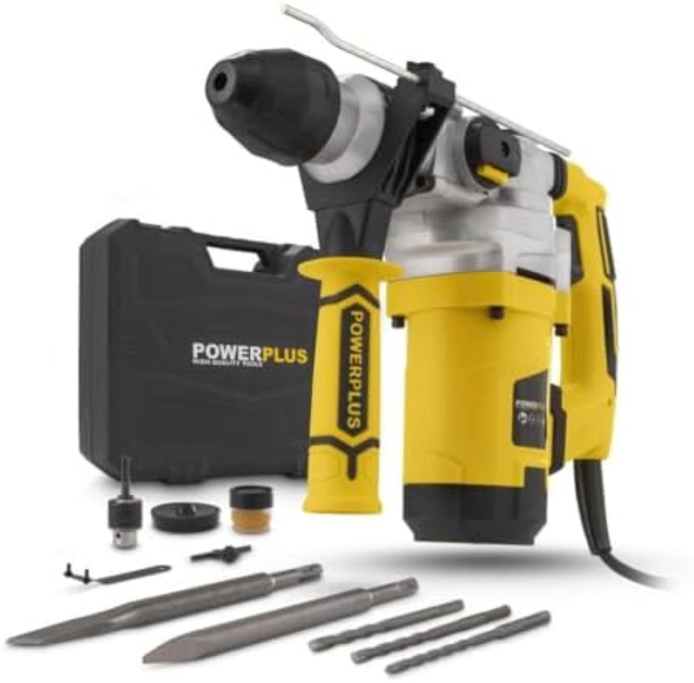 Powerplus POWX1175 drill SDS Nero, Metallico, Giallo 800 Giri/min
