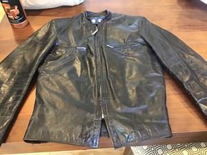 brooks leather motorcycle jacket
