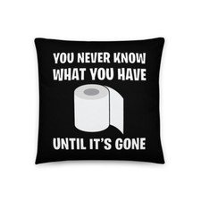 Quarantine Toilet Paper Pillow 18x18 Social Distancing Funny Expert 2020