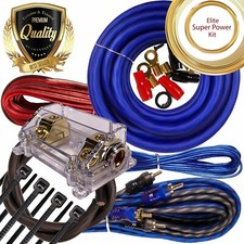 GRAVITY ELITE 8500 WATT 0 Gauge Car Amplifier Installation Wiring Kit Amp 0 Ga