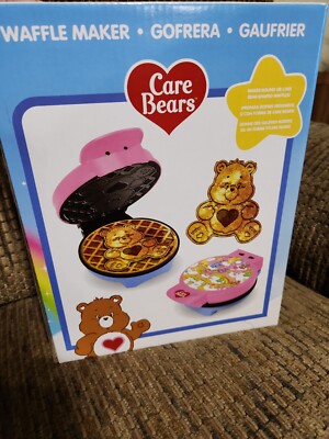 Care Bears Waffle Maker Round Bear Shape Kitchen Baking Breakfast Hard To Find