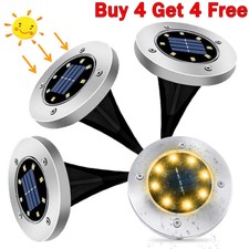 LED Solar Power Ground Lights Outdoor Floor Decking Patio Garden Lawn Path Lamp